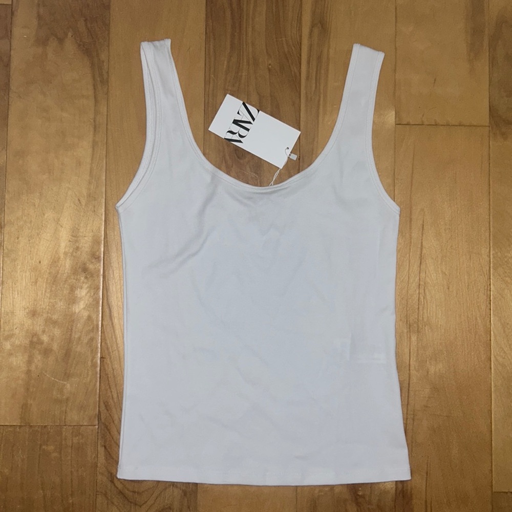 ZARA White Tank Top | size M